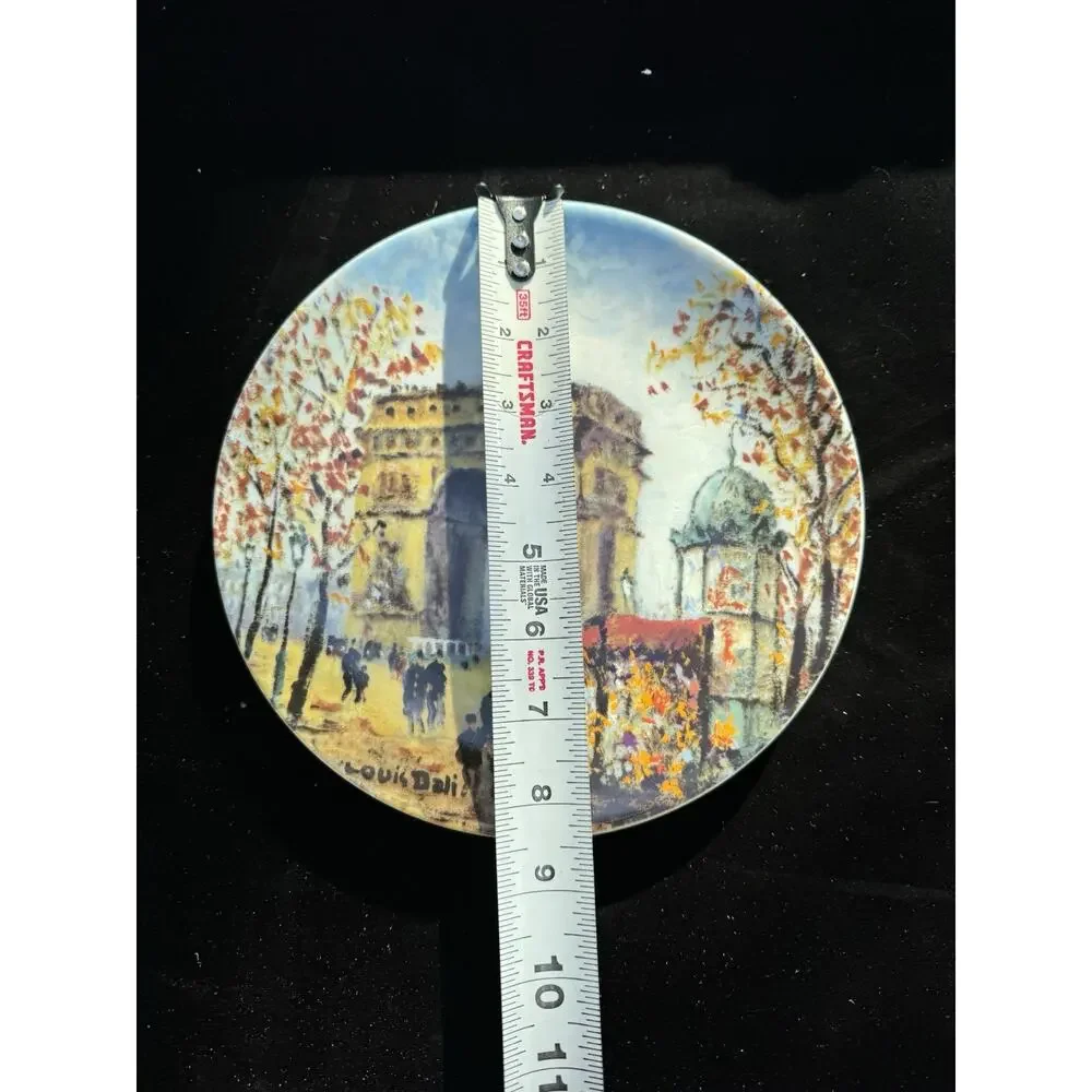 Louis Dali Les Douze Sites Limoges Paris Collector Plate L'Arc De Triomphe S86